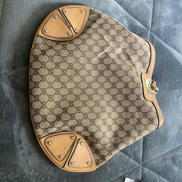 Gucci Beige/Brown GG Canvas Babouska Indy Top Handle Bag - Picture 2 of 6